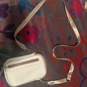 Chinese Laundry Cream Crossbody Bag with Gold Strap